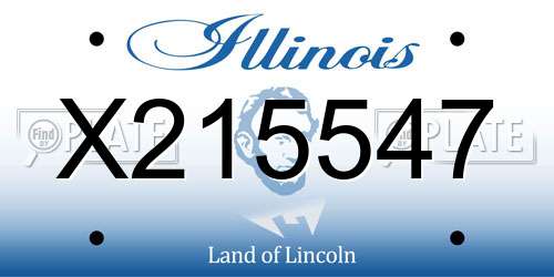 X215547 Illinois License Plate