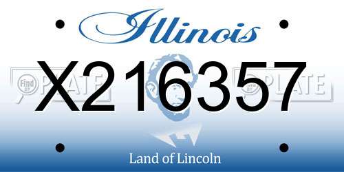 X216357 Illinois License Plate