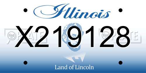 X219128 Illinois License Plate