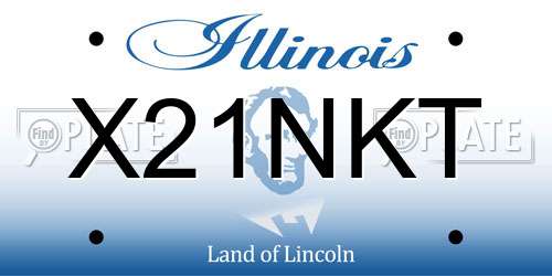 X21NKT Illinois License Plate