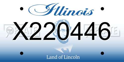 X220446 Illinois License Plate