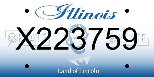 X223759 Illinois License Plate
