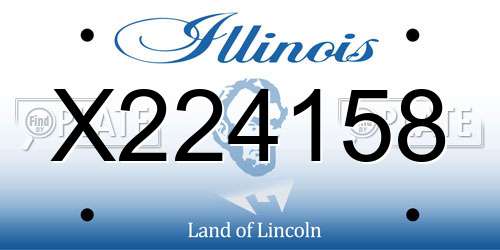 X224158 Illinois License Plate