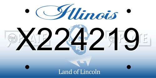 X224219 Illinois License Plate