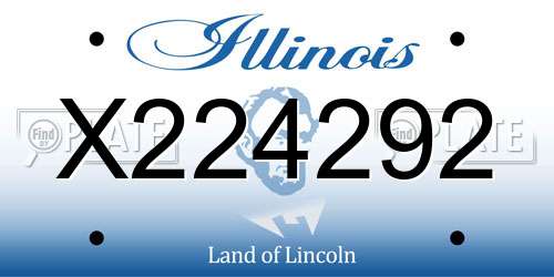 X224292 Illinois License Plate