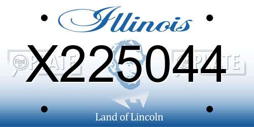 X225044 Illinois License Plate