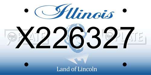 X226327 Illinois License Plate