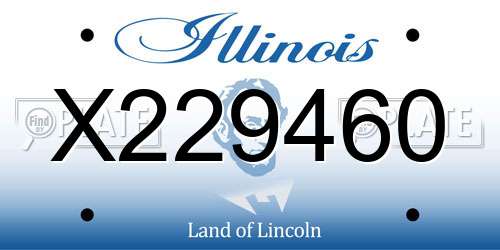 X229460 Illinois License Plate