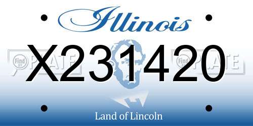 X231420 Illinois License Plate