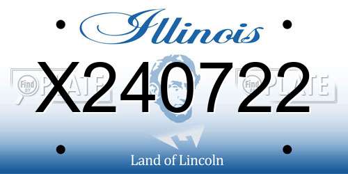 X240722 Illinois License Plate