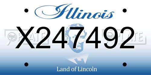 X247492 Illinois License Plate