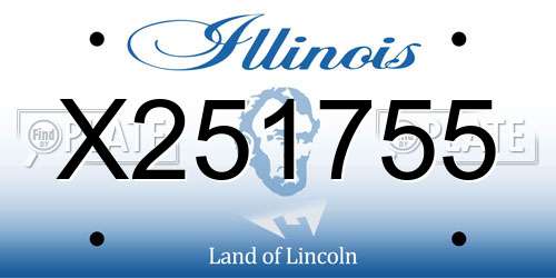 X251755 Illinois License Plate