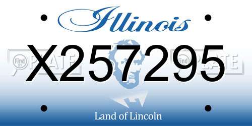 X257295 Illinois License Plate