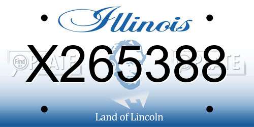 X265388 Illinois License Plate