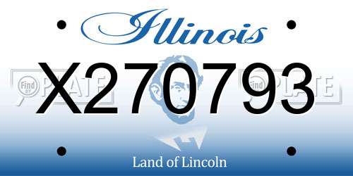 X270793 Illinois License Plate