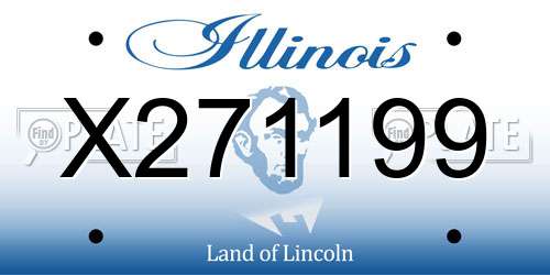 X271199 Illinois License Plate