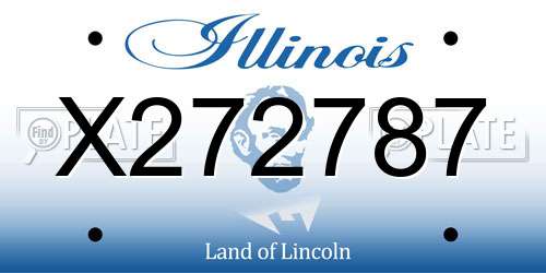 X272787 Illinois License Plate