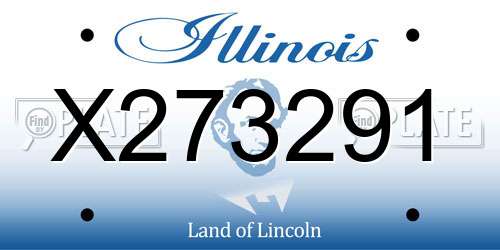 X273291 Illinois License Plate