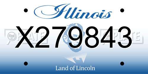 X279843 Illinois License Plate