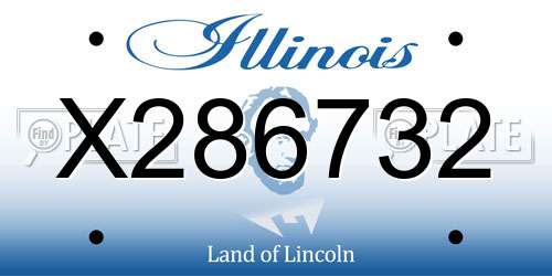 X286732 Illinois License Plate