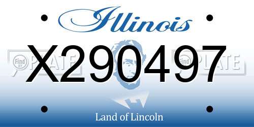 X290497 Illinois License Plate