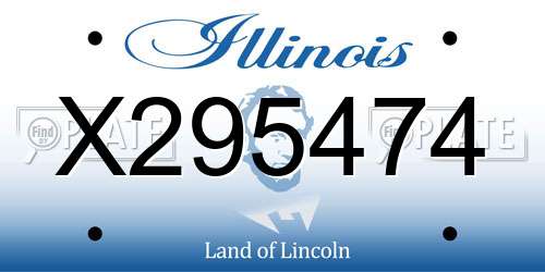 X295474 Illinois License Plate