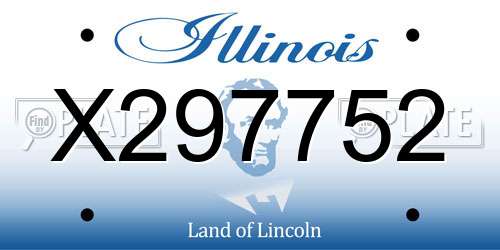 X297752 Illinois License Plate