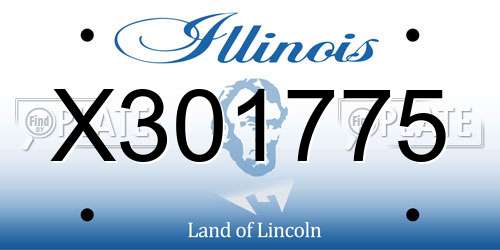 X301775 Illinois License Plate