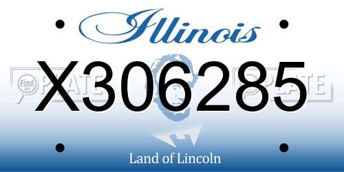 X306285 Illinois License Plate