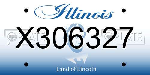 X306327 Illinois License Plate