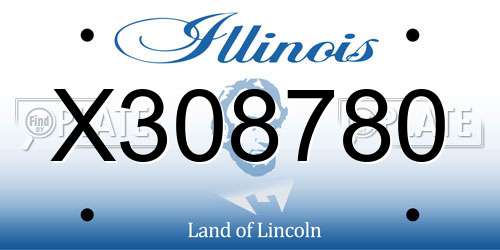 X308780 Illinois License Plate