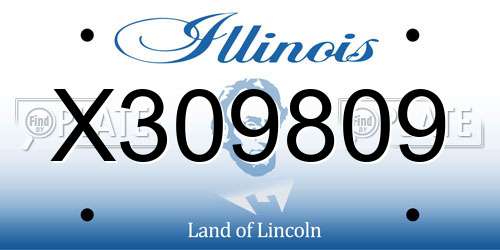 X309809 Illinois License Plate