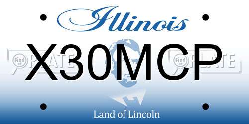 X30MCP Illinois License Plate