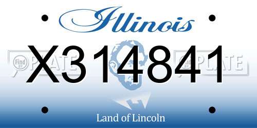 X314841 Illinois License Plate