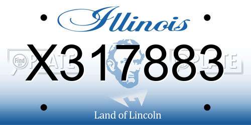 X317883 Illinois License Plate