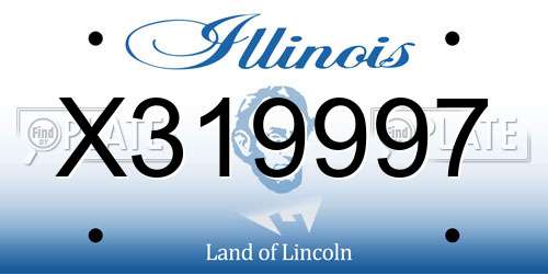 X319997 Illinois License Plate