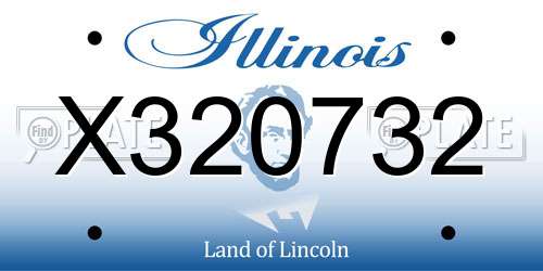 X320732 Illinois License Plate