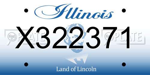 X322371 Illinois License Plate