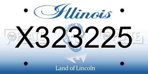 X323225 Illinois License Plate