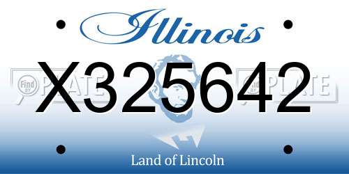X325642 Illinois License Plate