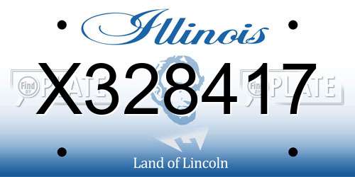 X328417 Illinois License Plate