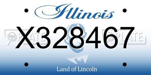 X328467 Illinois License Plate