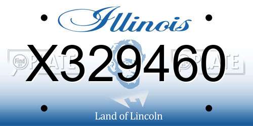 X329460 Illinois License Plate