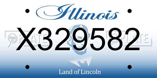 X329582 Illinois License Plate