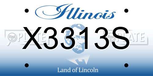X3313S Illinois License Plate