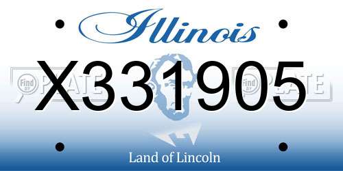 X331905 Illinois License Plate