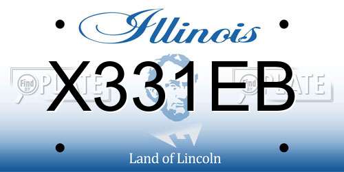 X331EB Illinois License Plate