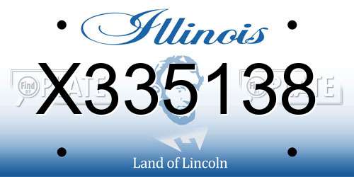X335138 Illinois License Plate
