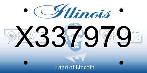 X337979 Illinois License Plate