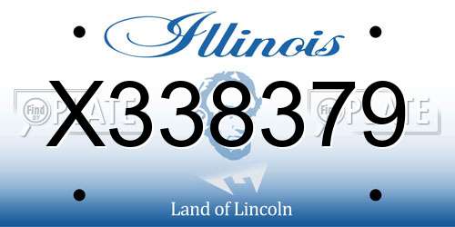 X338379 Illinois License Plate